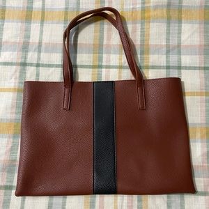 Vince Camuto new condition leather brown tote bag